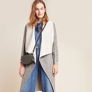 Anthro Camilla Sueded Sherpa Jacket